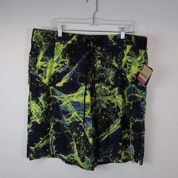 Men's Reebok Paint Splatter Swim Trunks 2X - Picture 1 of 9
